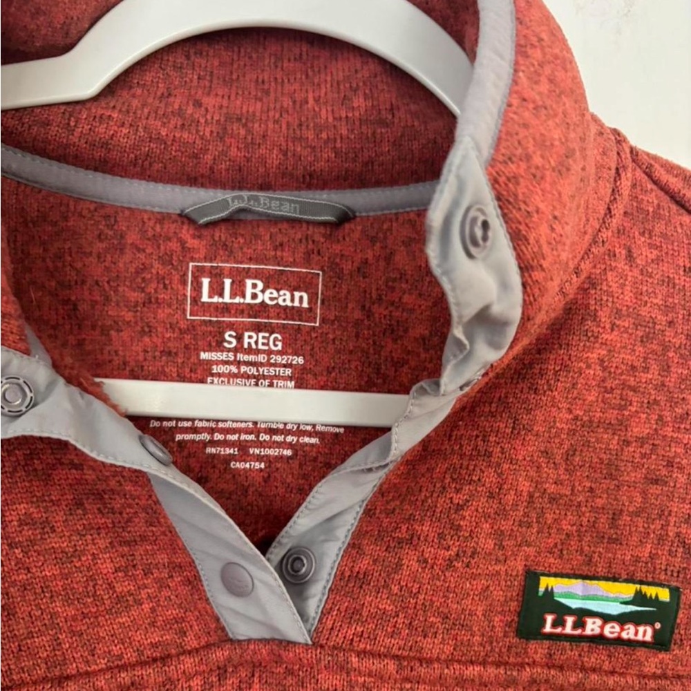 LL BEAN SNAP PULLOVER FLEECE - Picture 2 of 4